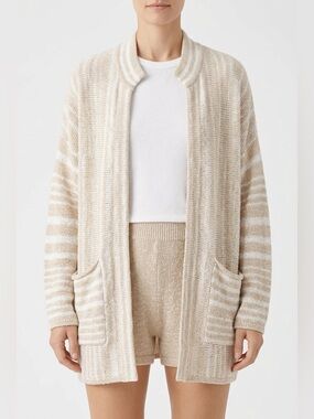 Oversized slouchy linen cotton cardigan
